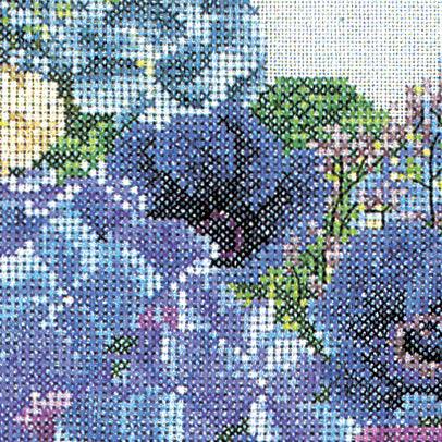 Thea Gouverneur - Counted Cross Stitch Kit - Hydrangea-Anemone - Linen - 32 count - 3025 - Thea Gouverneur Since 1959