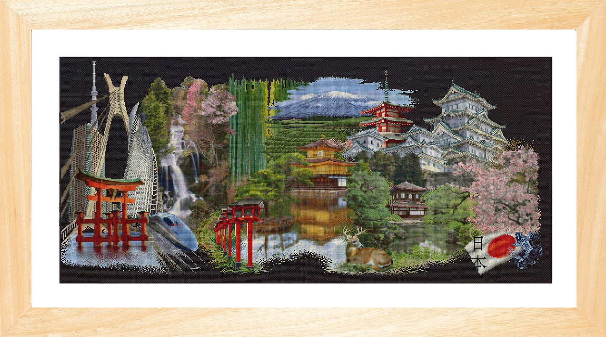 Thea Gouverneur - Counted Cross Stitch Kit - Japan Black - Aida Black - 18 count - 548.05 - Thea Gouverneur Since 1959