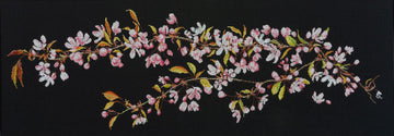 Thea Gouverneur - Counted Cross Stitch Kit - Japanese Blossom - Aida Black - 18 count - 481.05 - Thea Gouverneur Since 1959