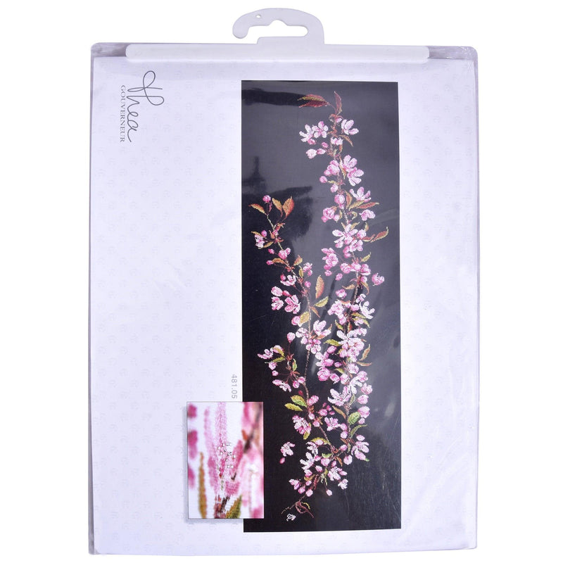 Thea Gouverneur - Counted Cross Stitch Kit - Japanese Blossom - Aida Black - 18 count - 481.05 - Thea Gouverneur Since 1959