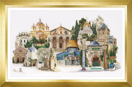 Thea Gouverneur - Counted Cross Stitch Kit - Jerusalem Israel - Linen - 36 count - 533 - Thea Gouverneur Since 1959