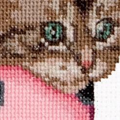 Thea Gouverneur - Counted Cross Stitch Kit - Kitten Twins - Aida - 16 count - 734A - Thea Gouverneur Since 1959
