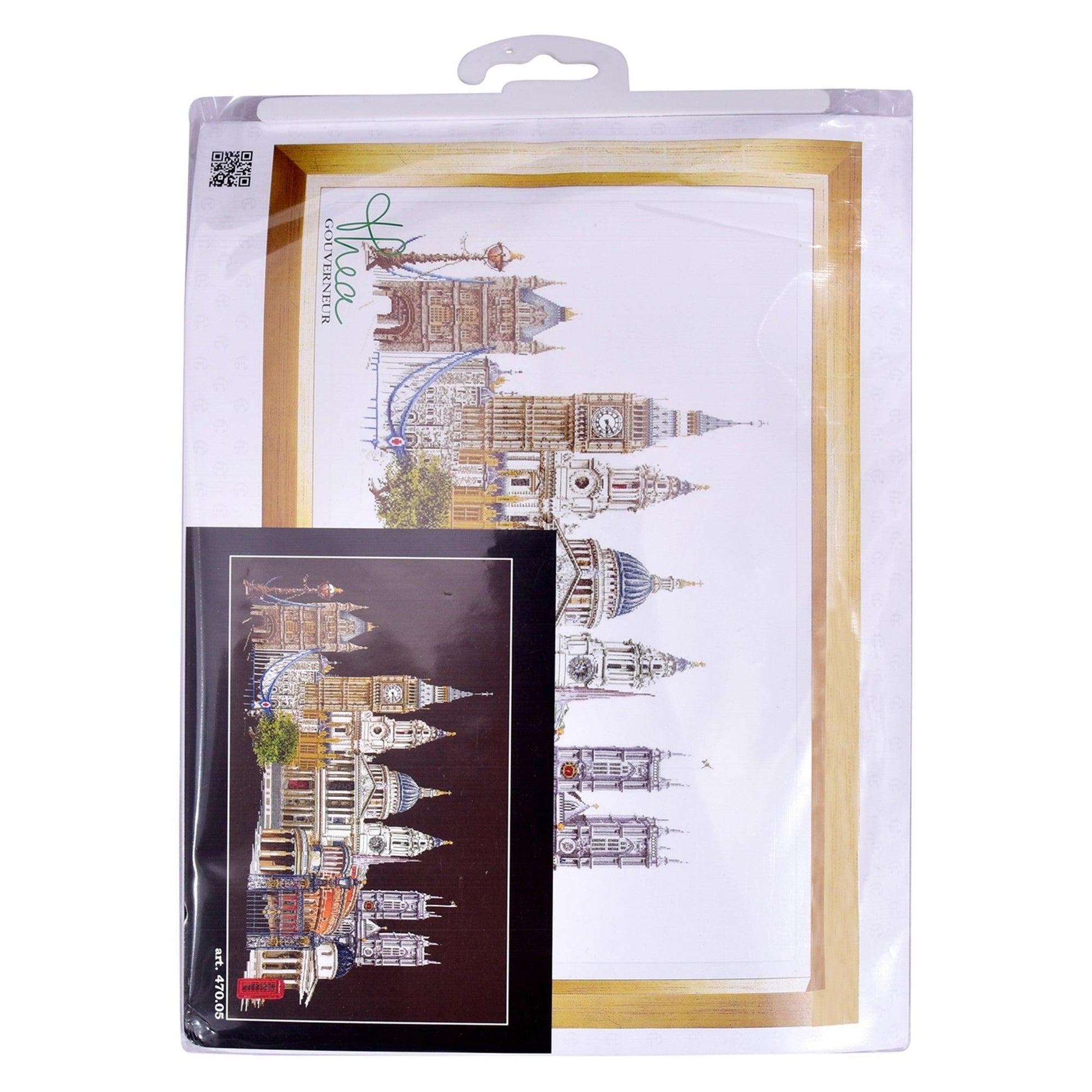 Thea Gouverneur - Counted Cross Stitch Kit - London - Aida Black - 18 count - 470.05 - Thea Gouverneur Since 1959