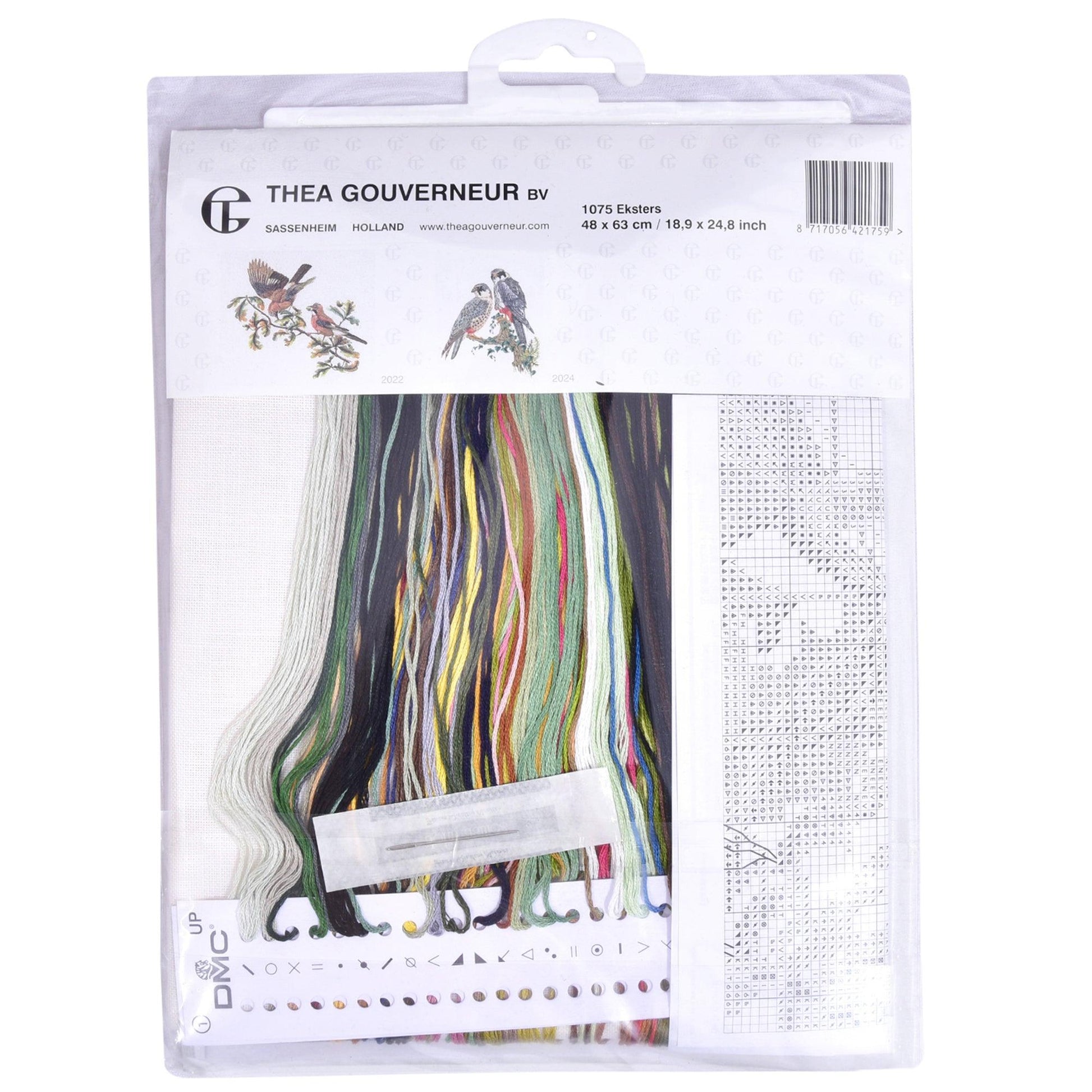 Thea Gouverneur - Counted Cross Stitch Kit - Magpie - Linen - 36 count - 1075 - Thea Gouverneur Since 1959