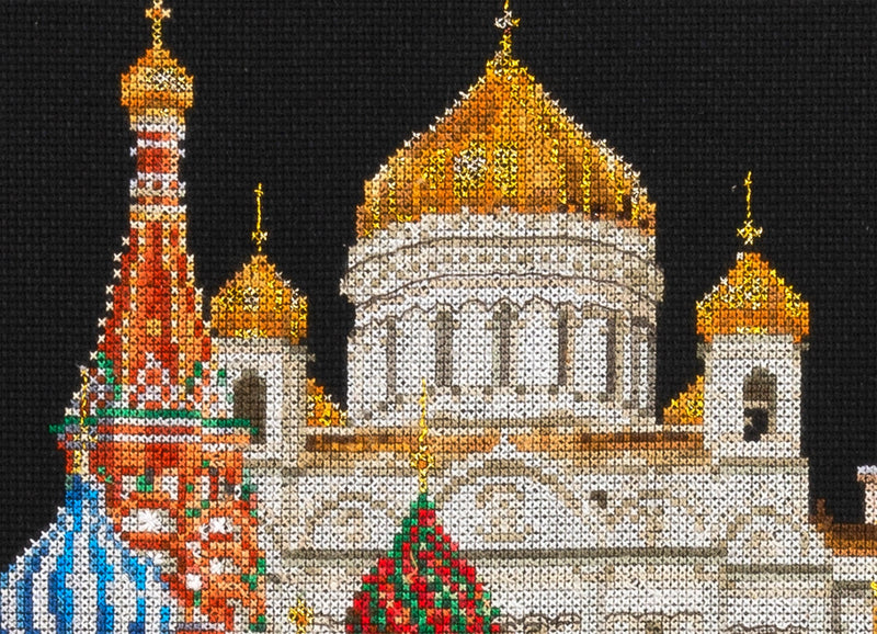 Thea Gouverneur - Counted Cross Stitch Kit - Moscow Russia - Aida Black - 18 count - 510.05 - Thea Gouverneur Since 1959