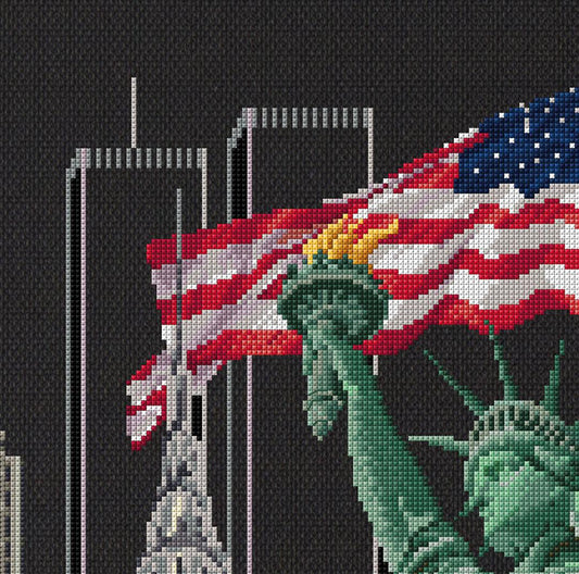 Thea Gouverneur - Counted Cross Stitch Kit - New York - Aida Black - 18 count - 471.05 - Thea Gouverneur Since 1959