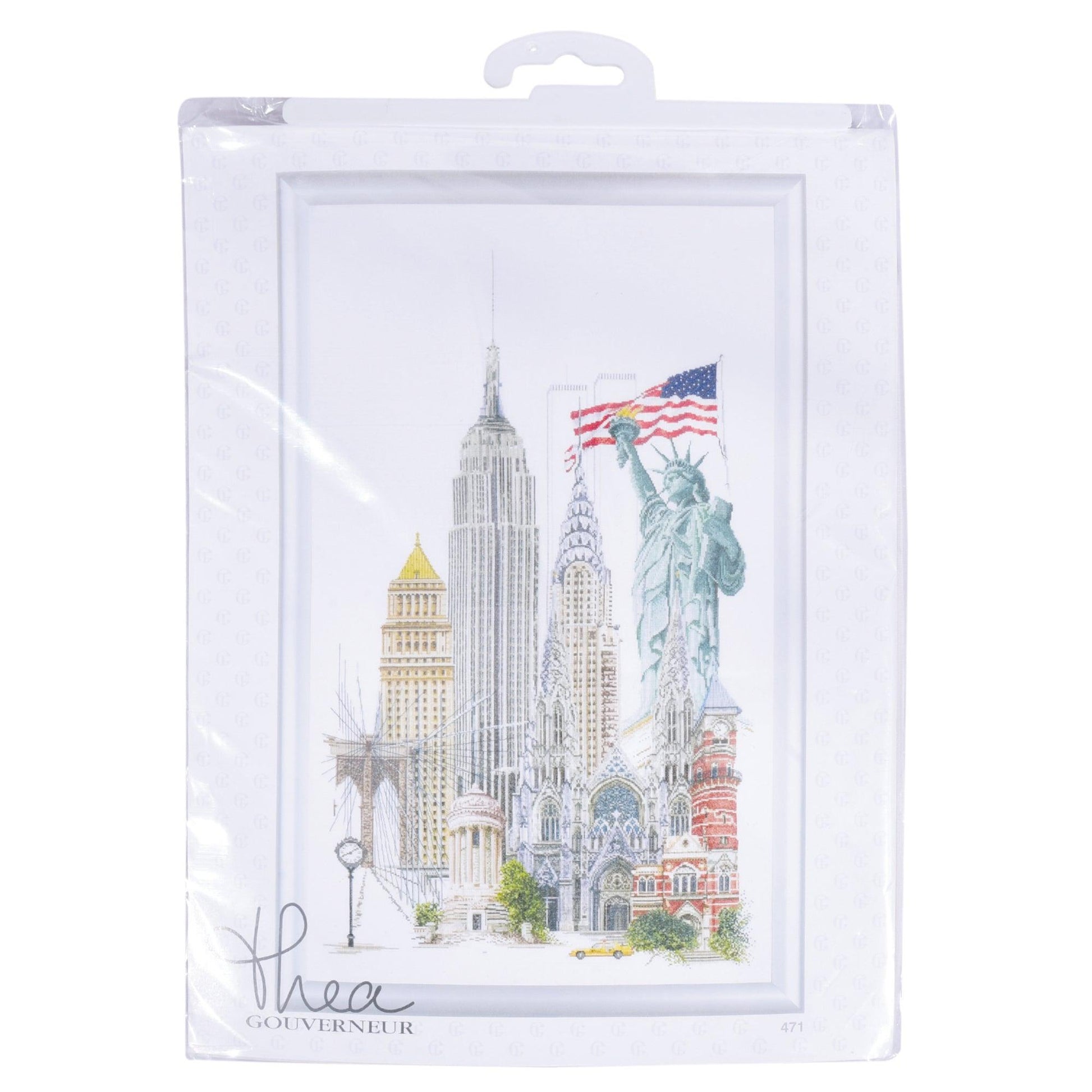 Thea Gouverneur - Counted Cross Stitch Kit - New York - Linen - 36 count - 471 - Thea Gouverneur Since 1959