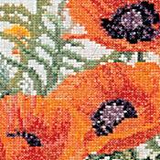 Thea Gouverneur - Counted Cross Stitch Kit - Orange Poppies - Aida - 16 count - 2062A - Thea Gouverneur Since 1959