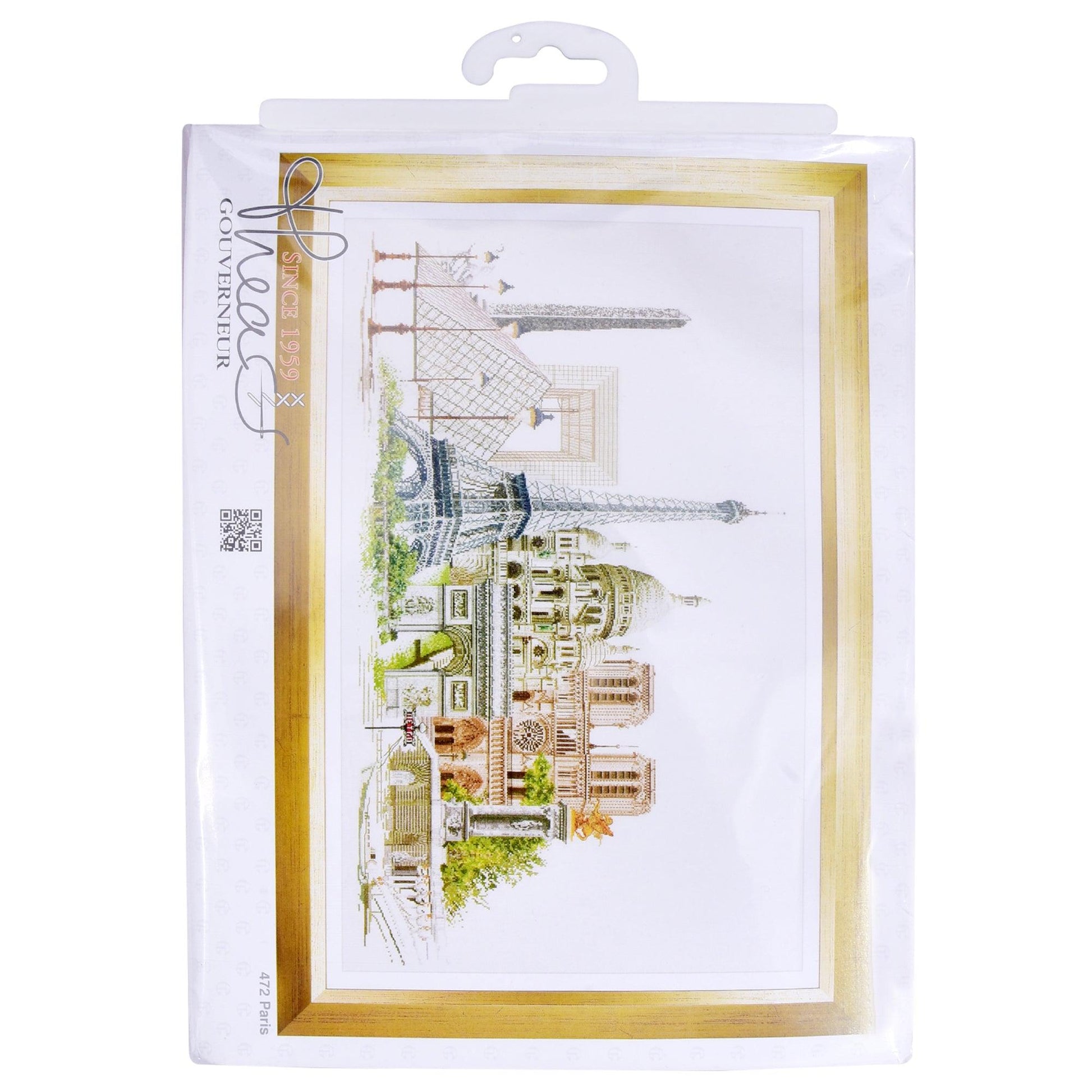 Thea Gouverneur - Counted Cross Stitch Kit - Paris - Linen - 36 count - 472 - Thea Gouverneur Since 1959