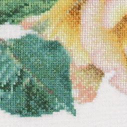 Thea Gouverneur - Counted Cross Stitch Kit - Peace Rose - Linen - 36 count - 429 - Thea Gouverneur Since 1959