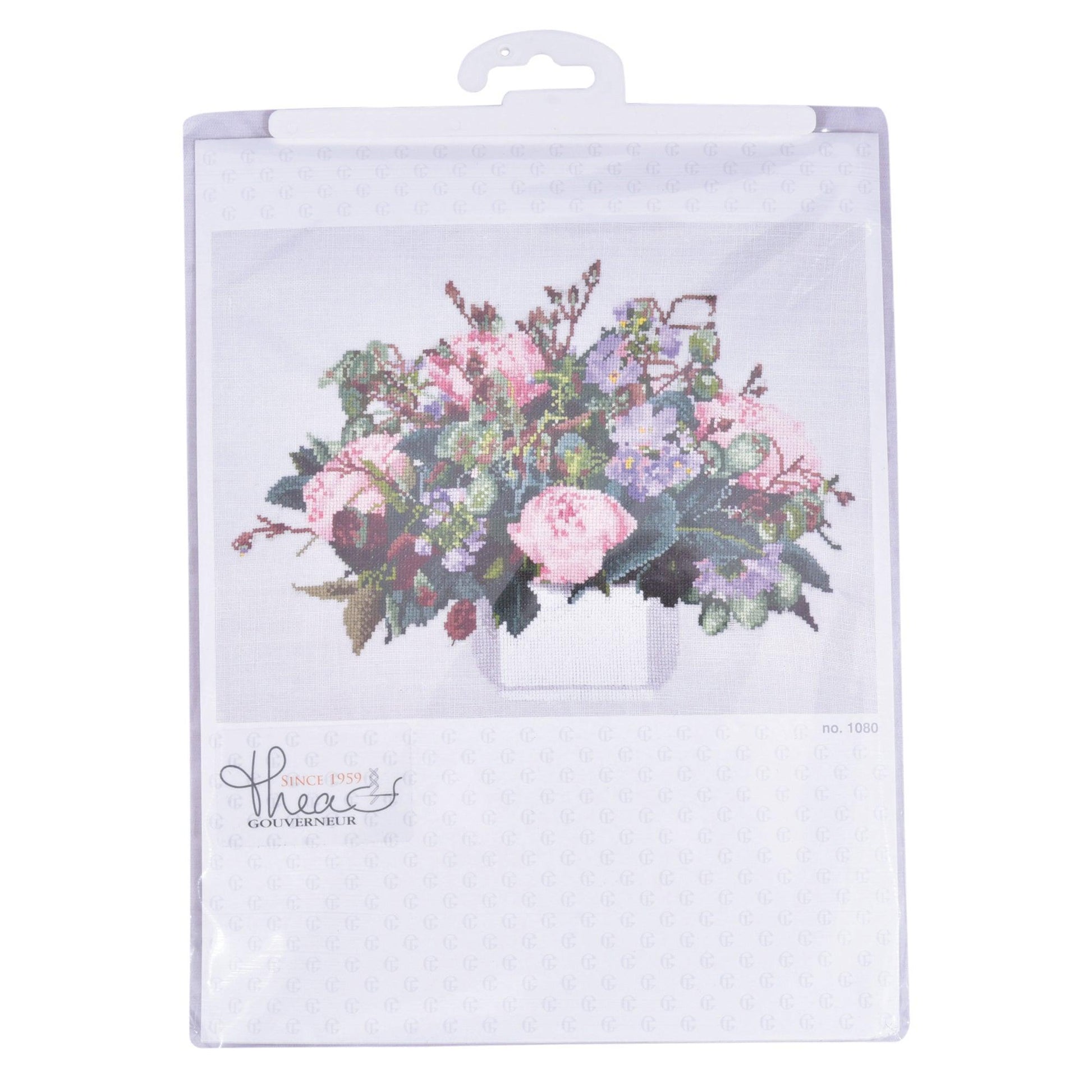 Thea Gouverneur - Counted Cross Stitch Kit - Peonies - Aida - 16 count - 1080A - Thea Gouverneur Since 1959