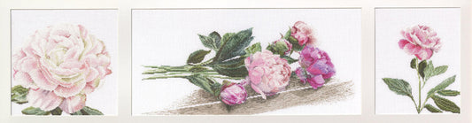 Thea Gouverneur - Counted Cross Stitch Kit - Peonies - Aida - 18 count - 433A - Thea Gouverneur Since 1959