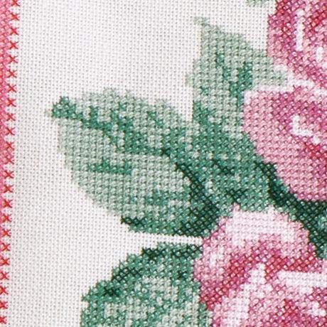 Thea Gouverneur - Counted Cross Stitch Kit - Rose Bouquet Cushion - Aida - 12 count - 2034A - Thea Gouverneur Since 1959