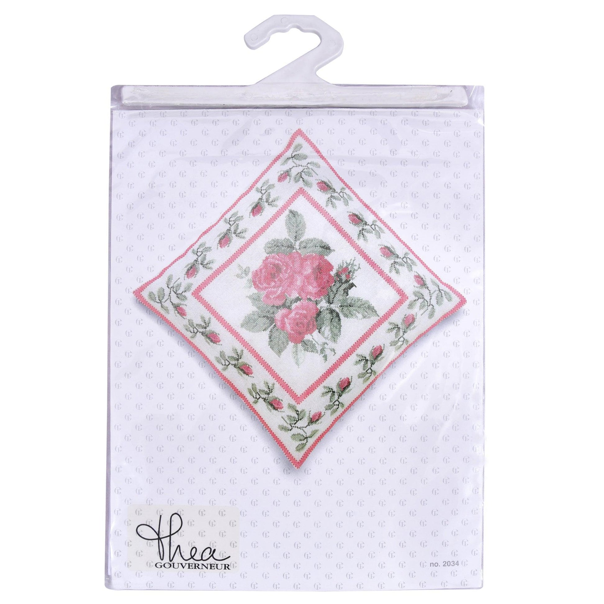 Thea Gouverneur - Counted Cross Stitch Kit - Rose Bouquet Cushion - Aida - 12 count - 2034A - Thea Gouverneur Since 1959