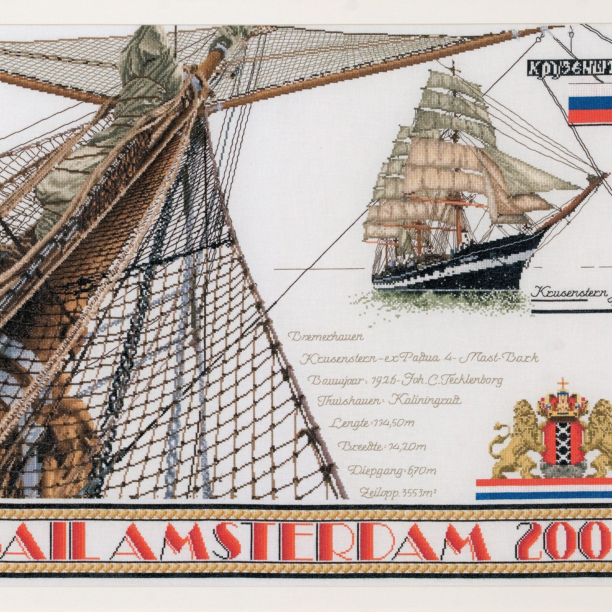 Thea Gouverneur - Counted Cross Stitch Kit - Sail 2005 - Jobelan - 27 count - 440 - Thea Gouverneur Since 1959