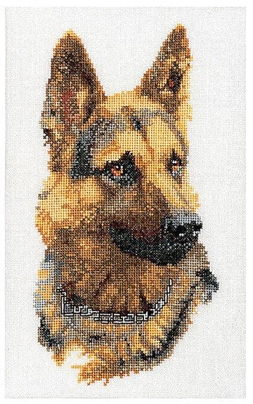 Thea Gouverneur - Counted Cross Stitch Kit - Shepherd's Dog - Linen - 24 count - 934 - Thea Gouverneur Since 1959