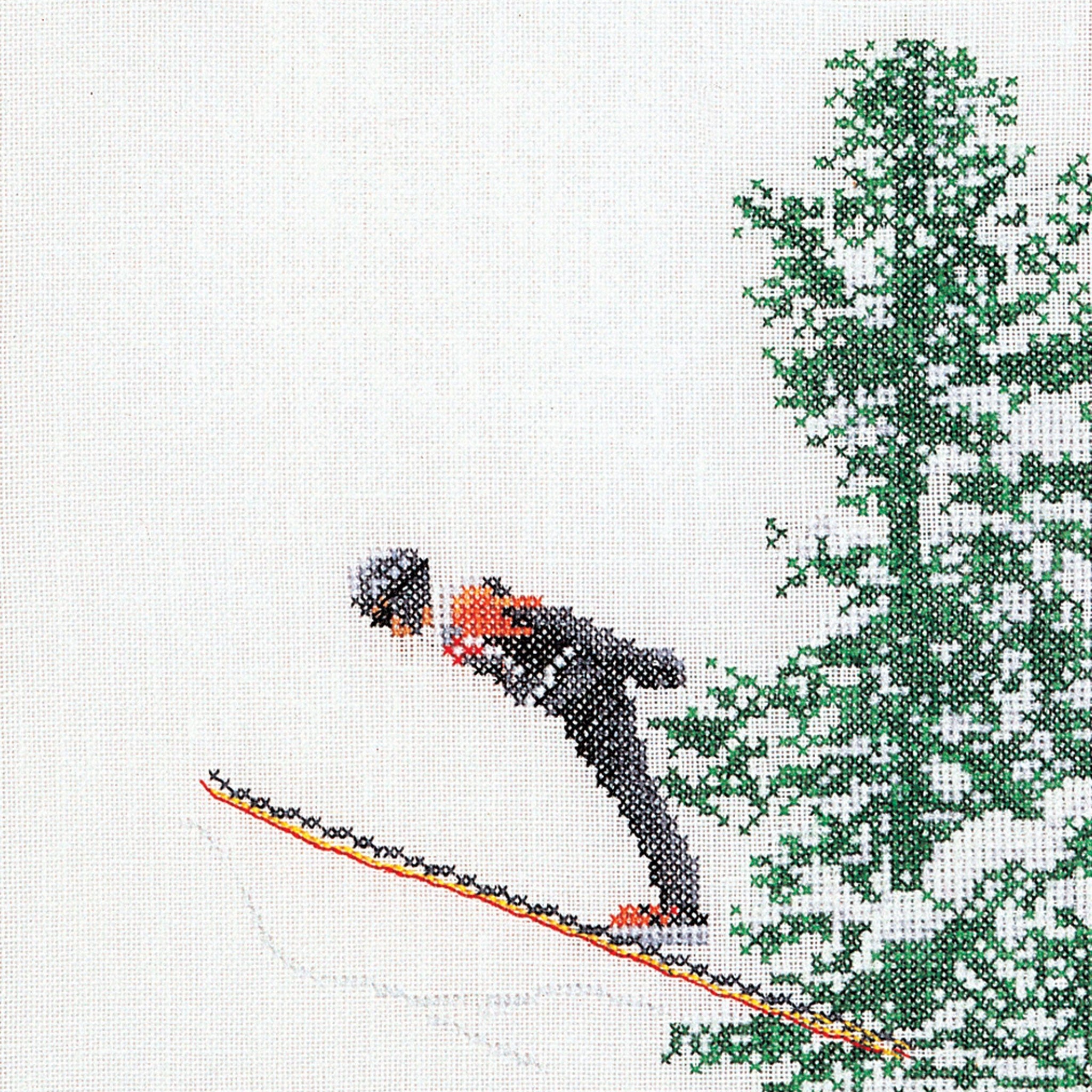 Thea Gouverneur - Counted Cross Stitch Kit - Skiing - Aida - 18 count - 3039A - Thea Gouverneur Since 1959