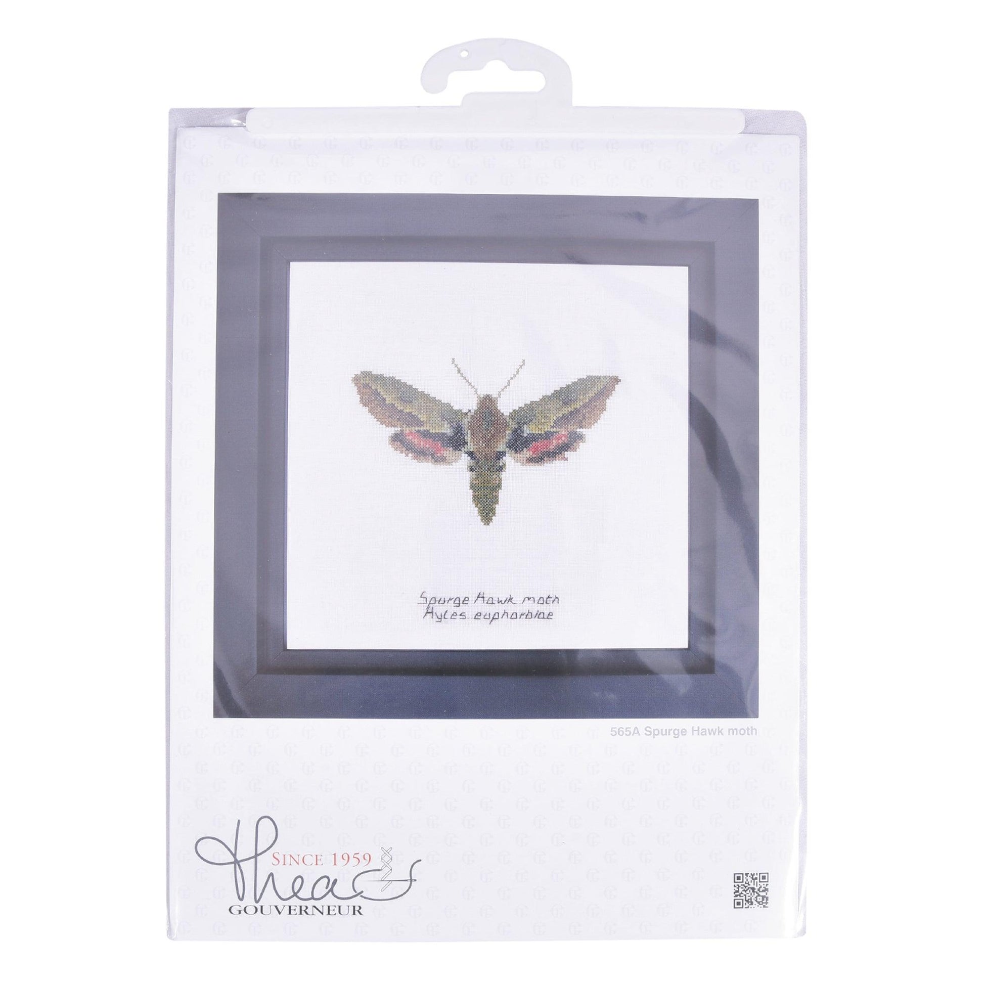 Thea Gouverneur - Counted Cross Stitch Kit - Spurge Hawk moth - Aida - 16 count - 565A - Thea Gouverneur Since 1959