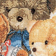Thea Gouverneur - Counted Cross Stitch Kit - Teddy Bears - Aida - 16 count - 2048A - Thea Gouverneur Since 1959