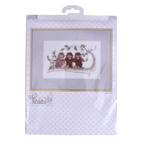 Thea Gouverneur - Counted Cross Stitch Kit - Three Wise Monkeys - Linen - 32 count - 1031 - Thea Gouverneur Since 1959