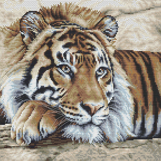 Thea Gouverneur - Counted Cross Stitch Kit - Tiger - Linen - 36 count - 579 - Thea Gouverneur Since 1959