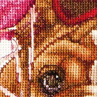 Thea Gouverneur - Counted Cross Stitch Kit - Valentine's Puppy - Aida - 16 count - 739A - Thea Gouverneur Since 1959