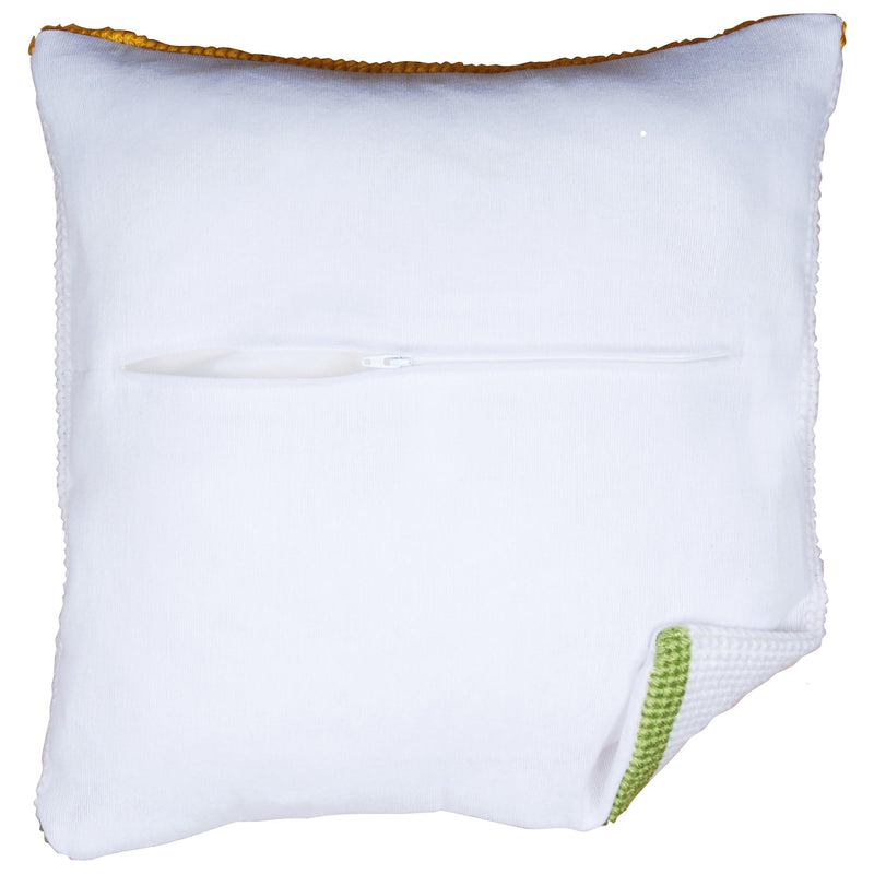 Thea Gouverneur Cushion Back Kit with Zipper - White - For any 16x16 Inch (40x40cm) Cushion- Cross Stitch Creations - Embroidery - 23.5904 - Thea Gouverneur Since 1959
